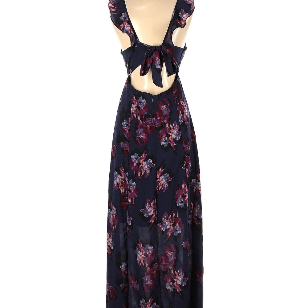 Long Floral Cocktail Dress sz M - Picture 2 of 2